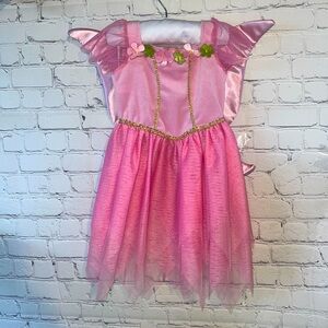 Koala Kids Pink Fairy Costume with Gold Accents